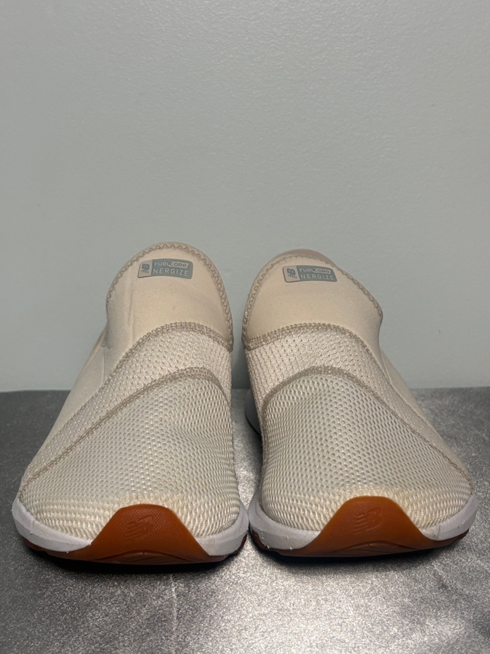 New Balance Women’s FuelCore Nergize Slip-on Beige Sneakers   Size 9
